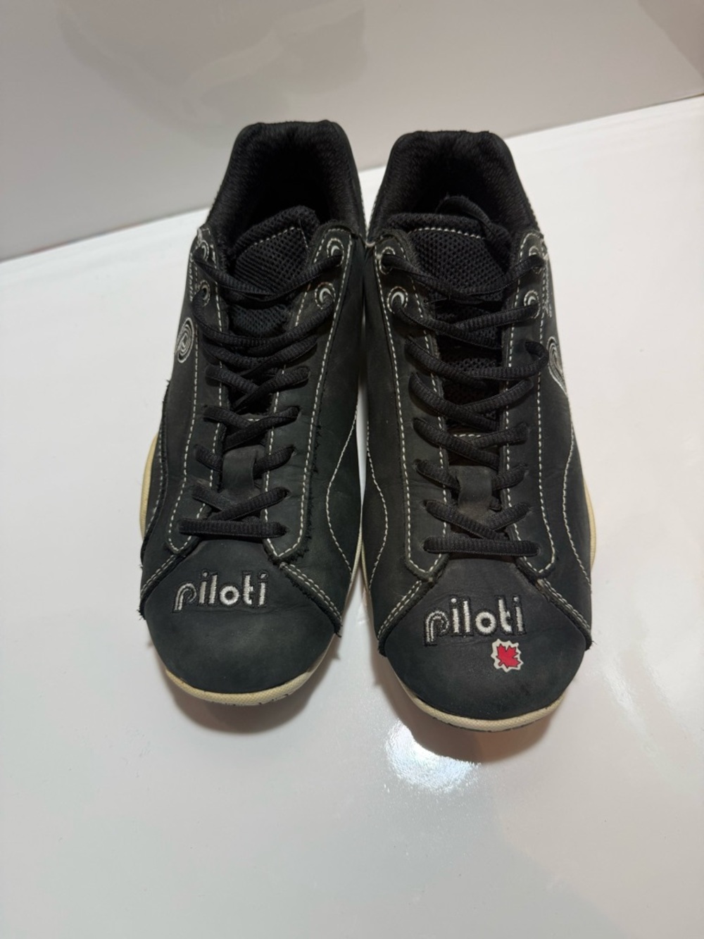 Piloti Prototipo Driving/Racing Black Suede Shoes Sz. 7.5